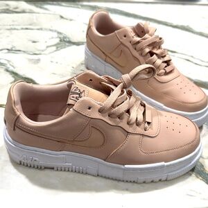 Nike Air Force pink leather sneakers, like new size 8.5 women’s